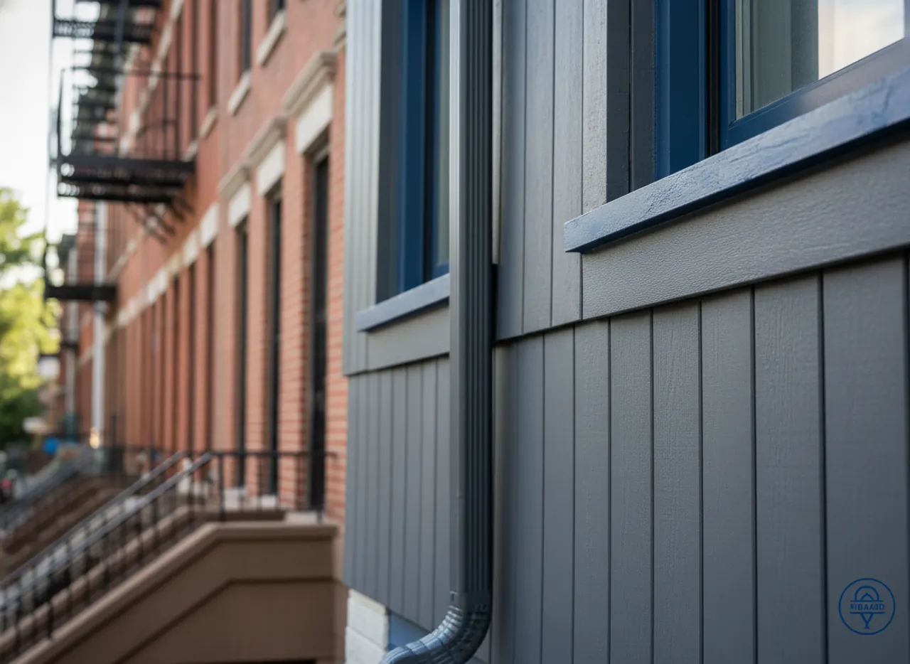 Close-up of durable, weather-resistant siding material showcasing quality craftsmanship